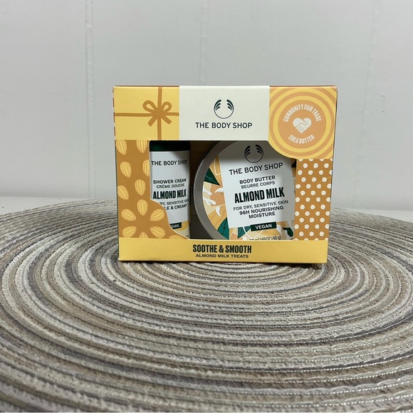 The Body Shop Nourish & Flourish Almond Milk Body Care Gift Set, Vegan, 2-Piece - Picture 1 of 2